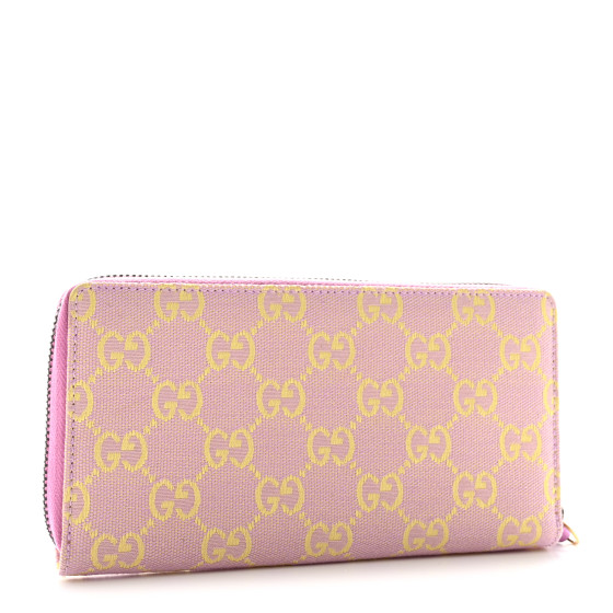 GUCCI Calfskin GG Supreme Monogram GG Marmont Zip Around