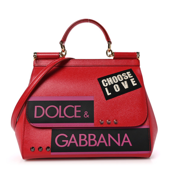 トートバッグ Dolce & Gabbana Dauphine Leather Red Medium Sicily Bag 18872645_44812447_600.jpg