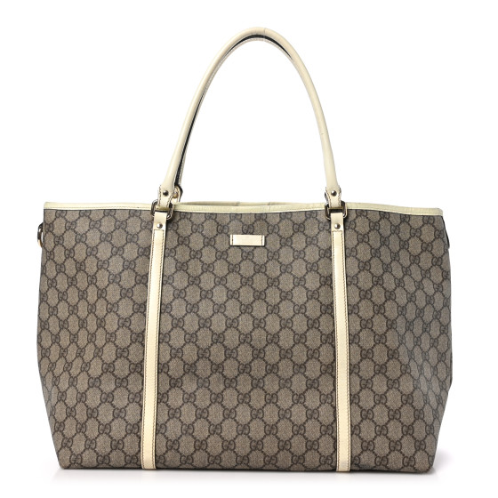 【関税＆送料込み】Gucci Gg Emblem Large Shoulder Bag GG Emblem large shoulder bag in beige and dark brown fabric