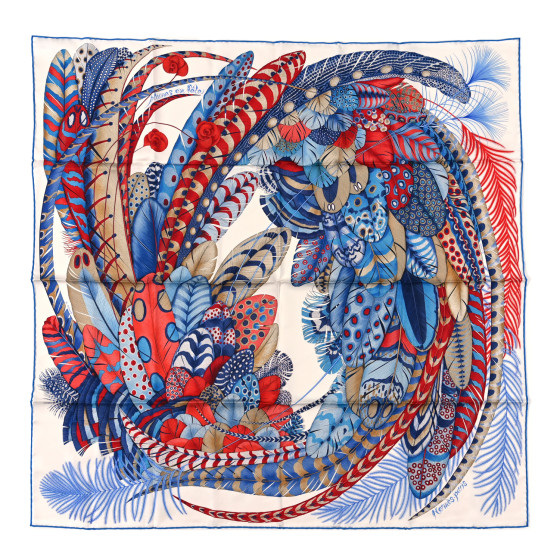 HERMES シルクスカーフ PLUMES HERMES エルメス スカーフ カレ90 『PLUMES(羽根)』 シルク