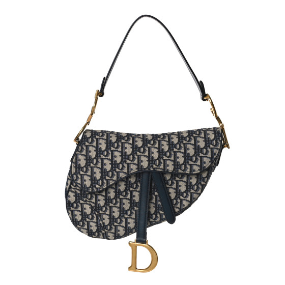 【ヴィンテージ】Rank:A☆Dior BLUE Oblique サドル バッグ Dior - Saddle Bag Blue Oblique Jacquard (Pre-Owned) - Watch