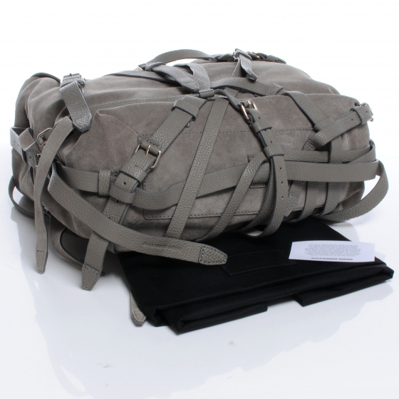ALEXANDER WANG Suede Kirsten Satchel Grey 48112 | FASHIONPHILE