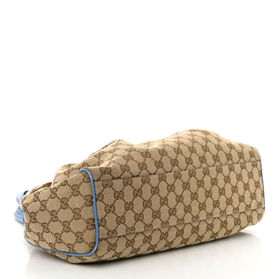 バッグ GUCCI GUCCI Monogram Lurex Medium Sukey Tote Blue 1686587