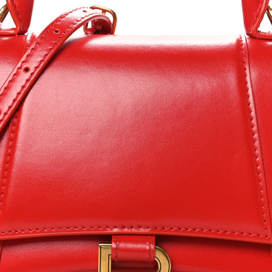 ショルダーバッグ・ポシェット BALENCIAGA HOURGLASS HANDBAG SMALL BRIGHT RED SHINY Balenciaga Hourglass Small Shiny Calfskin Crossbody Handbag