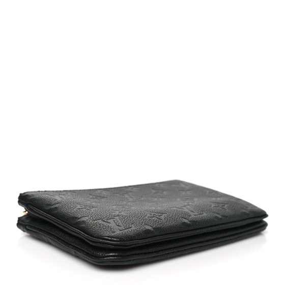 LOUIS VUITTON Empreinte Double Zip Pochette Black 1686224