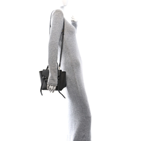CELINE Grained Calfskin Nano Belt Bag Grey