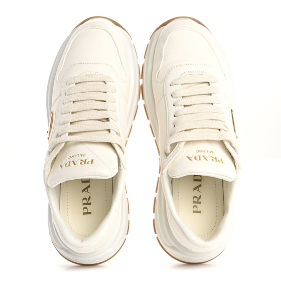 PRADA Nappa Metal Triangle Logo Womens Prax 01 45mm Sneakers