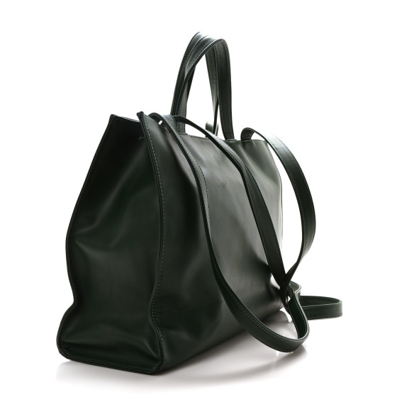 TELFAR Vegan Leather Medium Shopping Bag Dark Olive 1694058