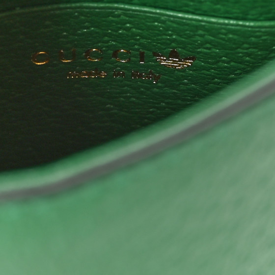 ★とも★ GUCCI GUCCI X ADIDAS Textured Dollar Calfskin Trefoil Embossed