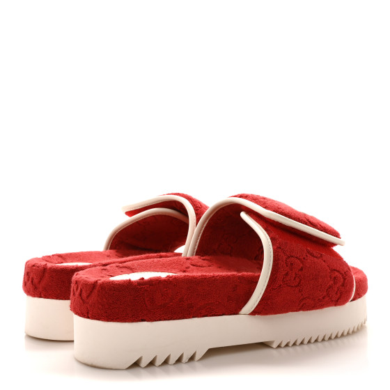 GUCCI X ADIDAS Terry Cloth GG Monogram Womens Platform