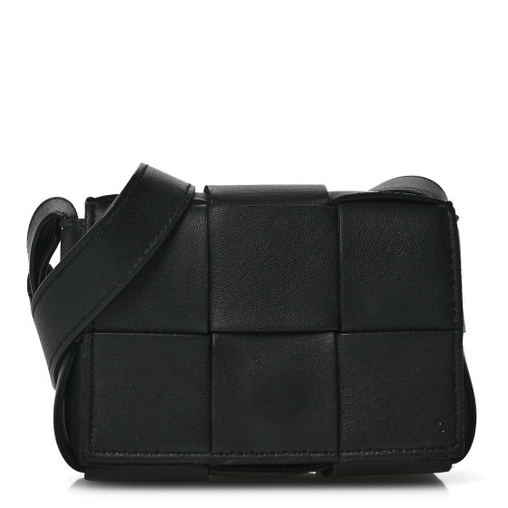 【BOTTEGA VENETA】Intreciato Cassette Mini Crossbody Bag BOTTEGA VENETA Cassette Mini Intrecciato Leather Messenger