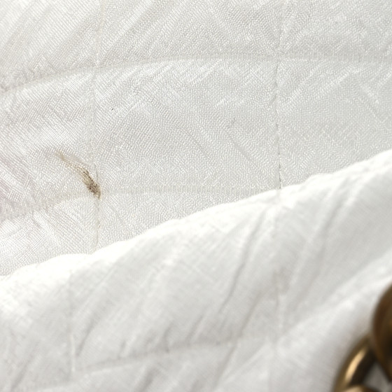 ＊Saint Laurent＊ ホワイトファブリックグロリアトラベルバッグ Saint Laurent White Fabric Gloria Travel Bag (Saint Laurent
