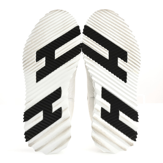 エルメス HERMES Air Mesh Suede Goatskin Bouncing Sneakers 39 White