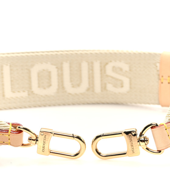 LOUIS VUITTON Jacquard High Rise Shoulder Strap Beige