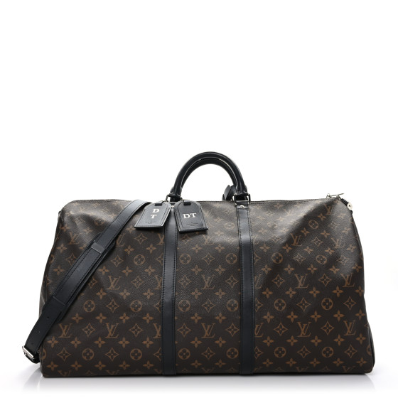 LOUIS VUITTON Monogram Macassar Keepall Bandouliere 55