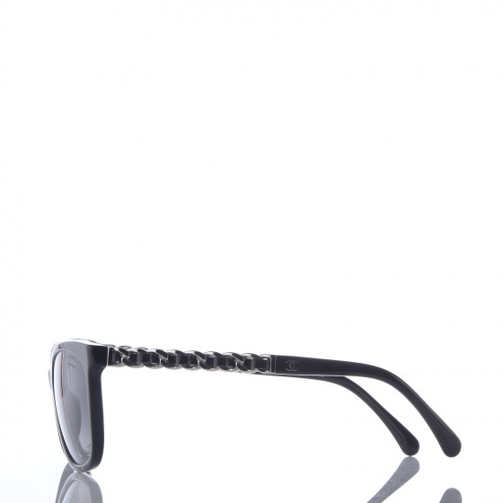 CHANEL Cat Eye Chain Polarized Sunglasses 5260-Q Black