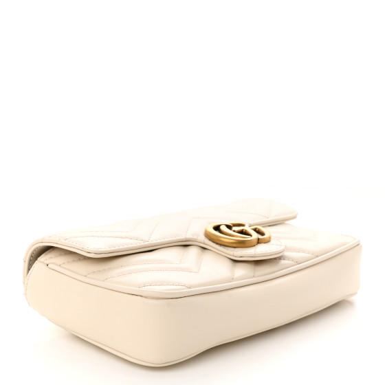 GUCCI Calfskin Matelasse Mini GG Marmont Shoulder Bag With