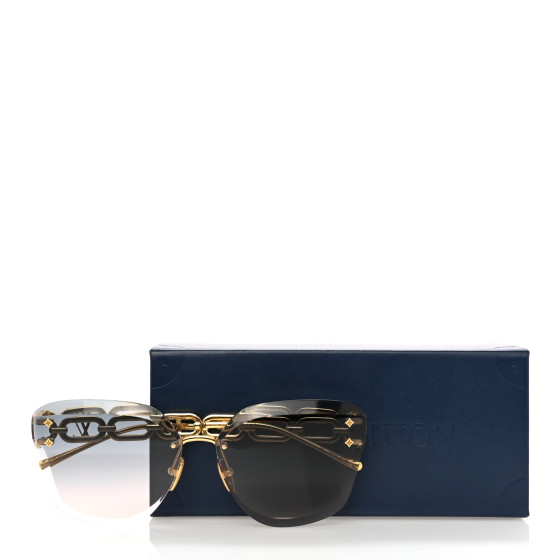LOUIS VUITTON Metal Rimless LV Jewel Cat Eye Sunglasses