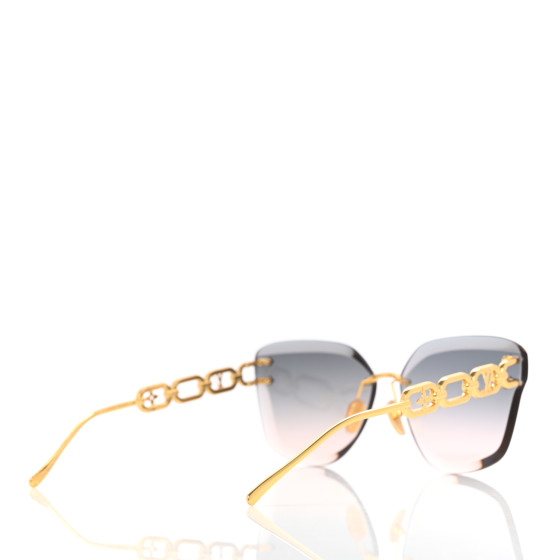 LOUIS VUITTON Metal Rimless LV Jewel Cat Eye Sunglasses