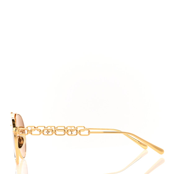 ルイ・ヴィトン LOUIS VUITTON Metal My LV Chain Pilot Sunglasses Z1539W Gold