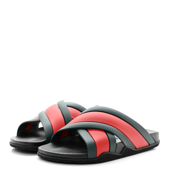GUCCI レッド クロスサンダル Gucci GG Supreme Mixed Color Stiletto Heels Logo Sandals 37