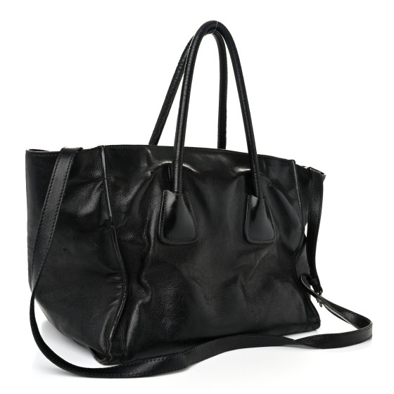 バッグ archive Prada Glace Calf Leather Bag Prada - Glacé Calf Leather Tote Nero | www.luxurybags.eu