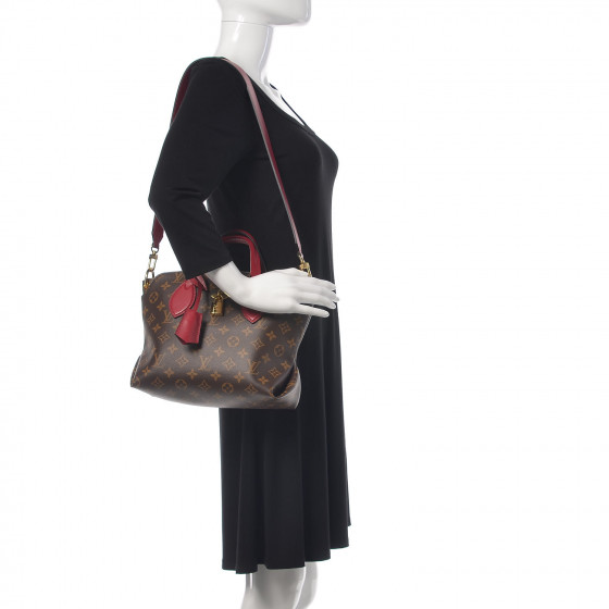 LOUIS VUITTON Monogram Flower Zipped Tote PM Lie de Vin