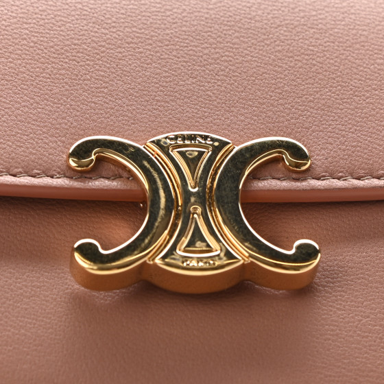CELINE Shiny Smooth Lambskin Small Triomphe Wallet Vintage