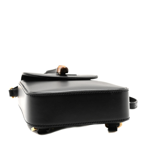 GUCCI Calfskin Mini Bamboo Top Handle 3 Way Shoulder Bag