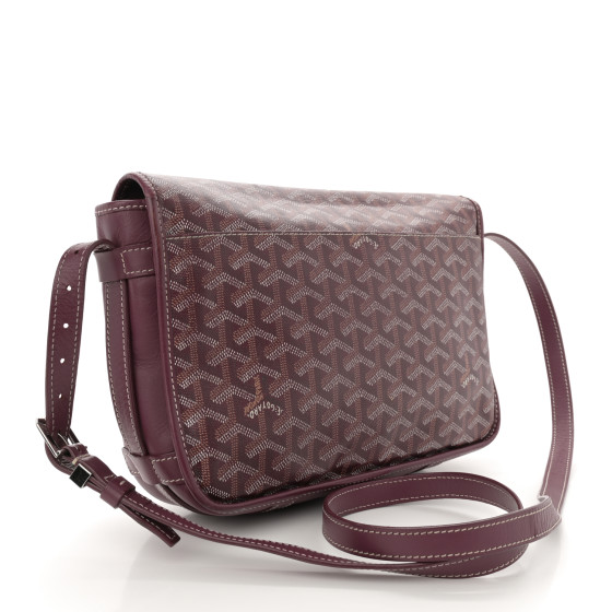 GOYARD Goyardine Belvedere PM Messenger Bag Burgundy 1616004