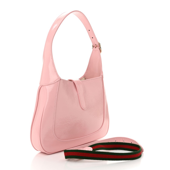 GUCCI Patent Calfskin Small Jackie 1961 Hobo Light Pink