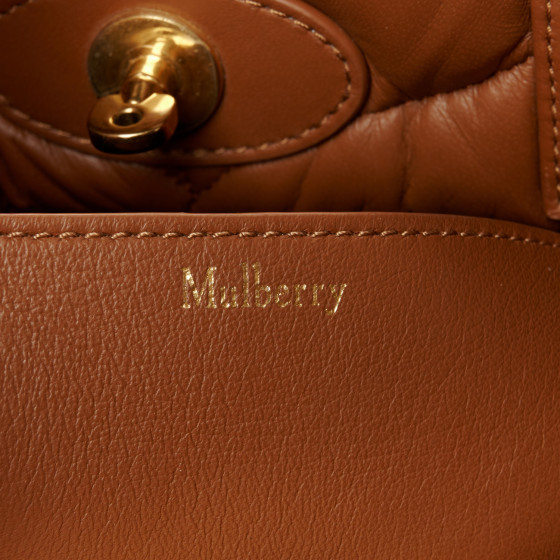 MULBERRY Nappa Pillow Quilted Big Softie Tote Tobacco Brown