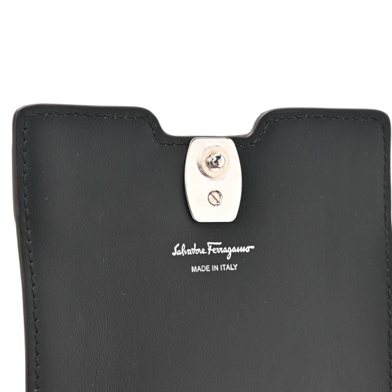 SALVATORE FERRAGAMO Printed Calfskin Vara Bow Phone Holder
