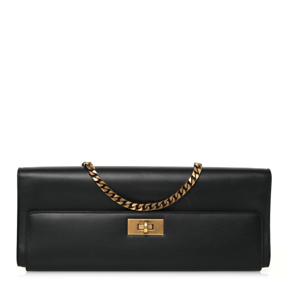 【関税&送料込】Balenciaga Balenciaga Smooth Black Calfskin BALENCIAGA Smooth Calfskin Money Elongate Clutch Black