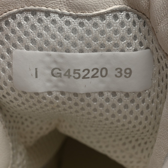 CHANEL Calfskin Fabric Mesh Strass Womens CC Sneakers 39