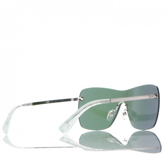 CHANEL ランウェイ 4215 シールド リムレス サングラス ミラー CHANEL Shield Runway Sunglasses 4215 Silver Purple 689056
