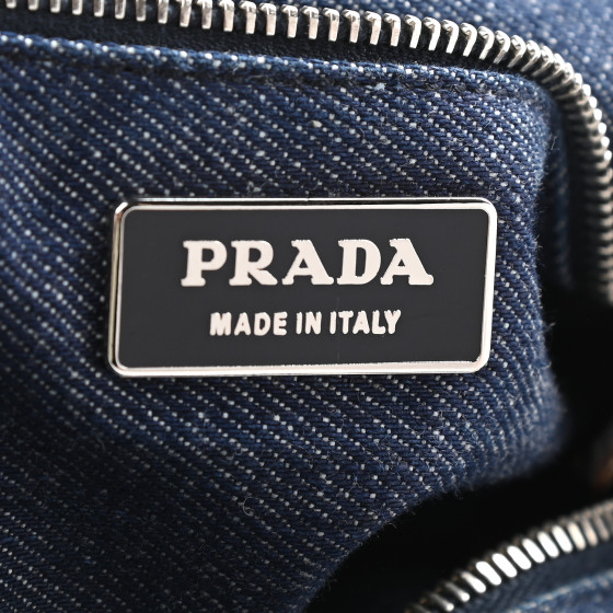 バッグ PRADA denim leather one shoulder bag PRADA Denim Shoulder Bag Bleu 920180 | FASHIONPHILE