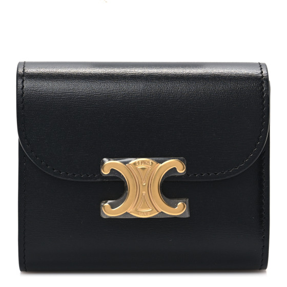 関税込★CELINE★Small Triomphe Wallet Shiny Smooth Lambskin CELINE Shiny Smooth Lambskin Small Triomphe Wallet Light
