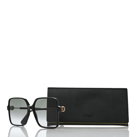 Fendi FF 0411/S ブラック サングラス FENDI Square Sunglasses FF 0411/S Black 1239561 | FASHIONPHILE