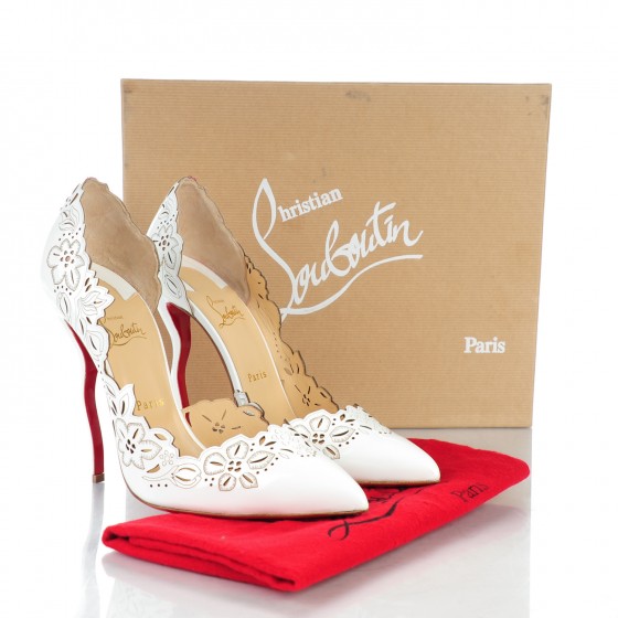 CHRISTIAN LOUBOUTIN Patent Beloved 100 Pumps 42 White 150134
