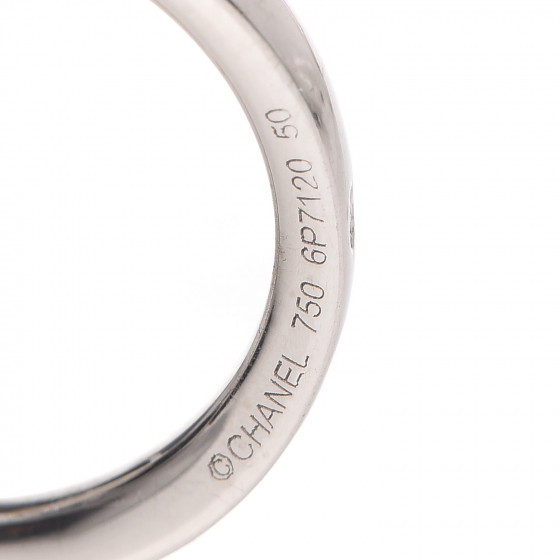 CHANEL 18K White Gold Diamond Onyx White Agate Camelia