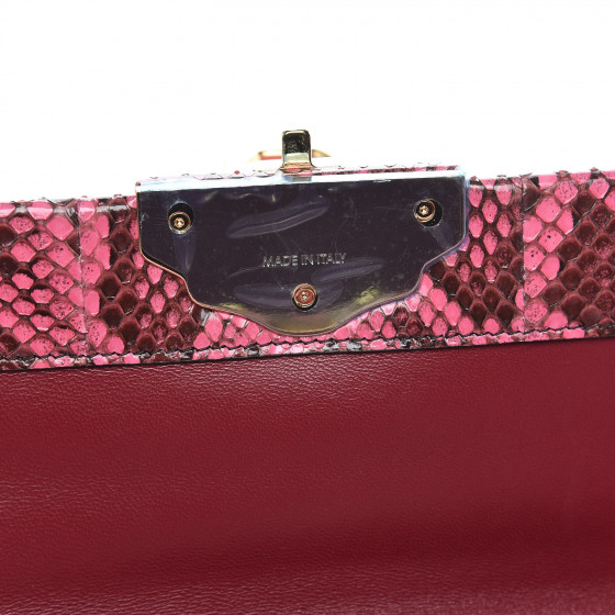 DOLCE & GABBANA Python Lucia Top Handle Bag Raspberry 427830