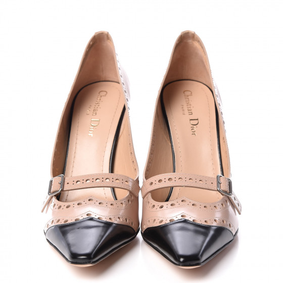 CHRISTIAN DIOR Calfskin Spectadior High Heel Pumps 39.5 Nude