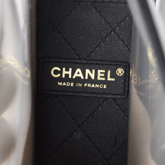 CHANEL Lambskin PVC Sand By The Sea Flap With Pearl Strap