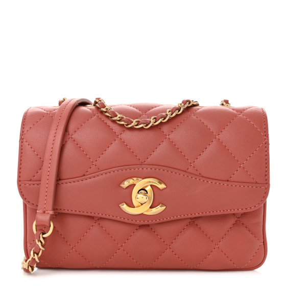 【ヴィンテージ】Rank:S☆Chanel Pink Series27 Coco Small Bag Chanel Coco First 22K mini flap bag pink calfskin | Vintage