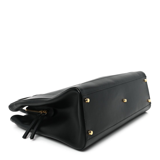 GUCCI Boarded Plutone Calfskin Large Jackie 1961 Tote Black