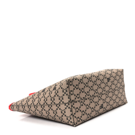 OFF-WHITE Coated Canvas Arrow Print Day Off Tote Bag Beige