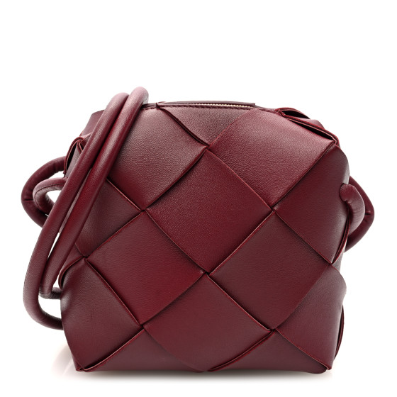 【関税&送料込】Bottega Veneta Bags Bordeaux BOTTEGA VENETA Lambskin Maxi Intrecciato Mini Cassette