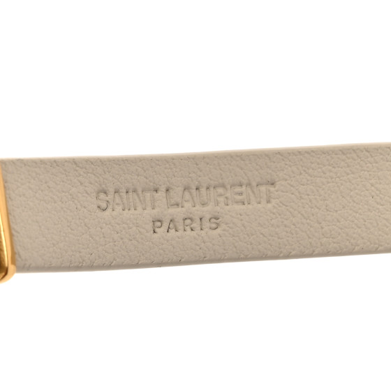 【送料&関税込】Saint Laurent Opyum Double Wrap Bracelet SAINT LAURENT Calfskin Opyum Double Wrap Bracelet Crema Soft