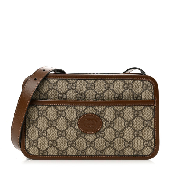 GUCCI GG Supreme Monogram Azalea Calfskin Mini Retro